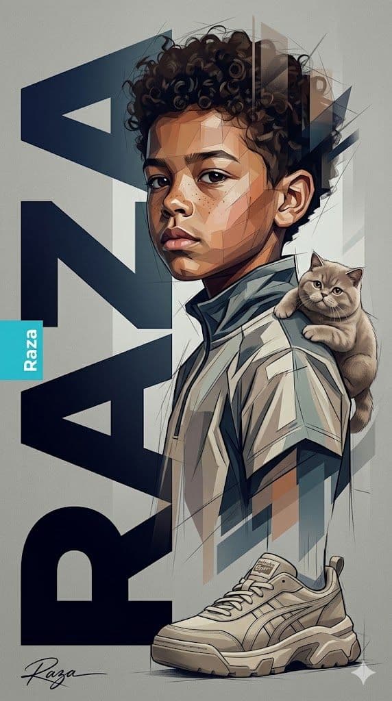 Raza Geometric Broken Realism - Midjourney Generated Art Prompt