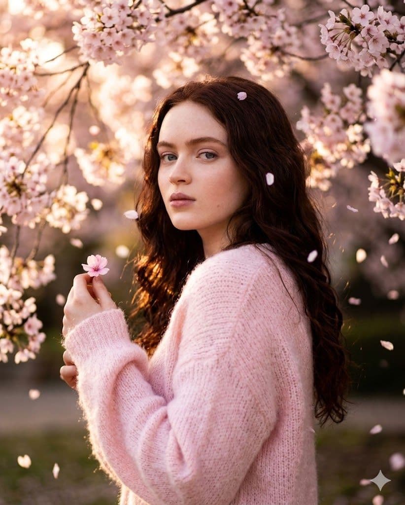 Photorealistic Cherry Blossom Portrait AI Prompt for Dreamy Aesthetic - DALL-E 3 Generated Art Prompt