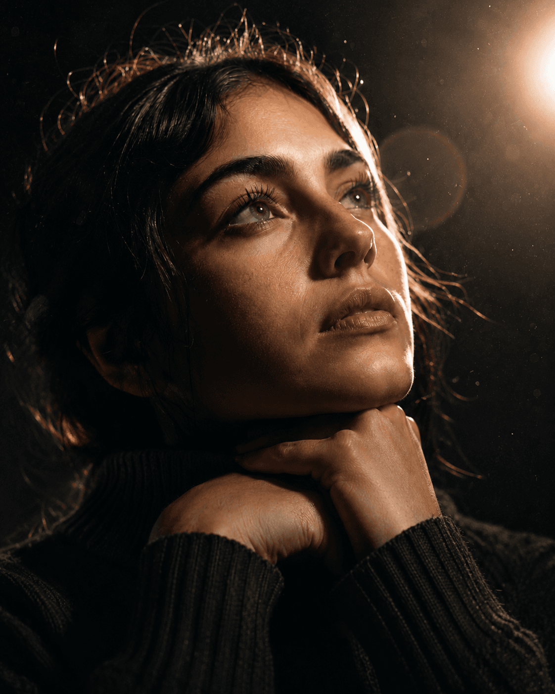 reference-matched-chiaroscuro-portrait-flux-photographers - Flux Generated Art Prompt