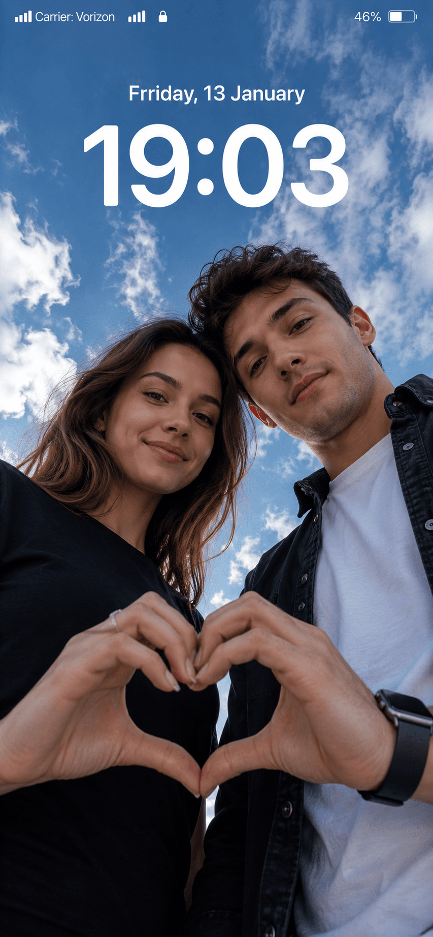 Photorealistic AI Couple Portrait Face Match Lock Screen Prompt - Midjourney Generated Art Prompt