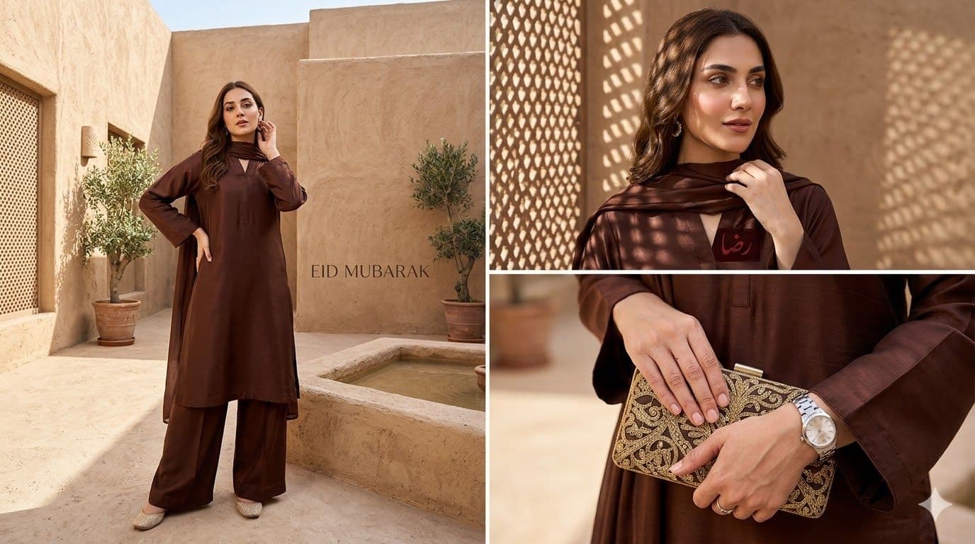 Luxury Eid Editorial Grid - Flux Generated Art Prompt